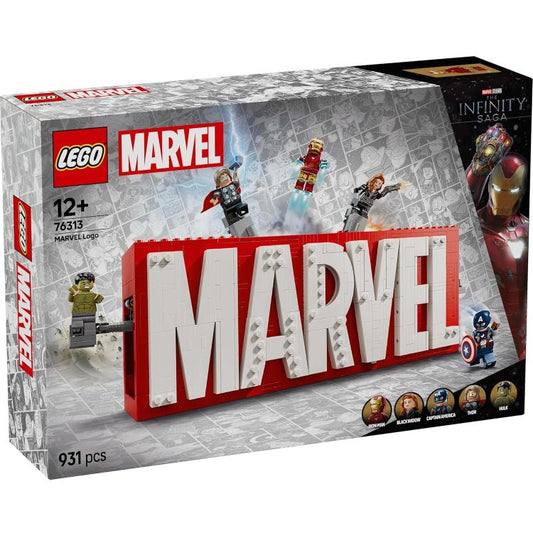 Lego - Marvel Logo 76313 Set (Sigla Marvel) Costruzioni 5 Mini Figure 931Pz 12+
