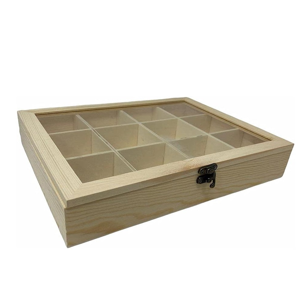 Bacheca In Legno 12 Posti Porta Vetro Espositore Vetrinetta Minuterie Decoupage