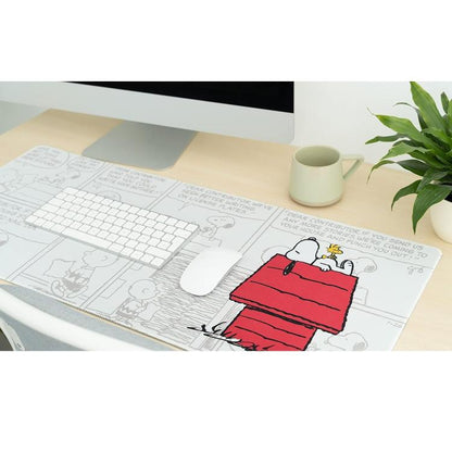 Snoopy: Tappetino Per Tastiera E Mouse Pad Pc Gaming Deskmat Grande Xxl 80X35Cm