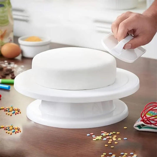 Alzatina e Piatto Girevole per Torte - Supporto Vassoio Rotante Decoro Ø 27,5 cm