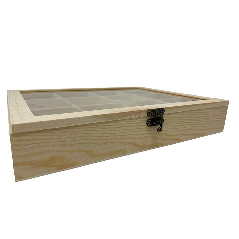 Bacheca In Legno 12 Posti Porta Vetro Espositore Vetrinetta Minuterie Decoupage
