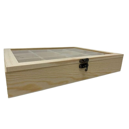 Bacheca In Legno 12 Posti Porta Vetro Espositore Vetrinetta Minuterie Decoupage