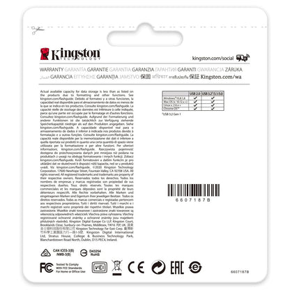 Kingston Pendrive 256GB DTKN/256GB Data Travel Kyson USB-A 3.2 Chiavetta Memoria Metal Argento PC 200MB/s