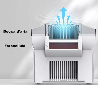 Asciugamani Elettrico Automatico Aria Calda Fotocellula a Muro Parete Hotel 2000w