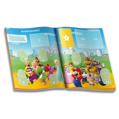 Panini Super Mario: Playtime Stiker Album + 4 Figurine Stickers Interne Omaggio