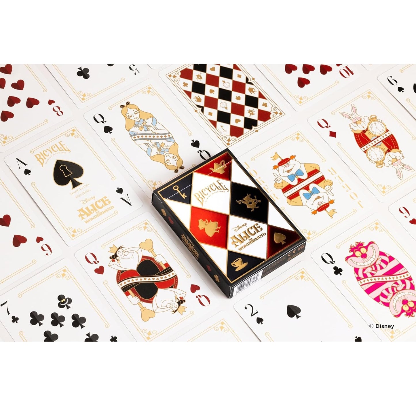 Bicycle - Disney (Alice in Wonderland) - Playing Cards - Mazzo di Carte da Collezione, Poker, Magia e Cardistry basato sul famoso film di Animzione Disney (Alice nel paese delle meraviglie)