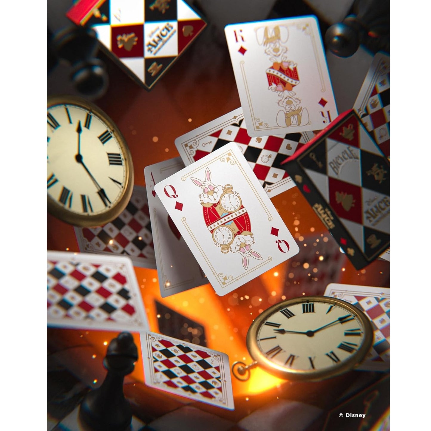 Bicycle - Disney (Alice in Wonderland) - Playing Cards - Mazzo di Carte da Collezione, Poker, Magia e Cardistry basato sul famoso film di Animzione Disney (Alice nel paese delle meraviglie)