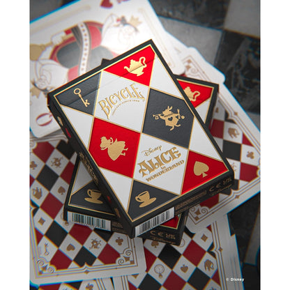 Bicycle - Disney (Alice in Wonderland) - Playing Cards - Mazzo di Carte da Collezione, Poker, Magia e Cardistry basato sul famoso film di Animzione Disney (Alice nel paese delle meraviglie)
