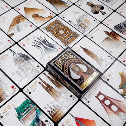 Bicycle - Architectural Wonders Of The World - Playing Cards - Mazzo di Carte da Collezione, Poker, Magia e Cardistry basato sui famosi Monumenti