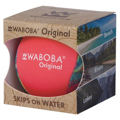 Waboba Pallina Original Skips on Water Ball (1pz) Palla che rimbalza sull’acqua, originale per saltare sull'oceano, lago e piscina – Giocattolo acquatico ad alte prestazioni per un'estate di divertimento senza fine (Astratto al neon)