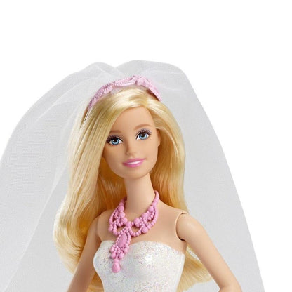 Mattel Barbie Bambola Barbie Sposa Biondo Abito Velo E Fiori Giocattolo 3+ Gtf37