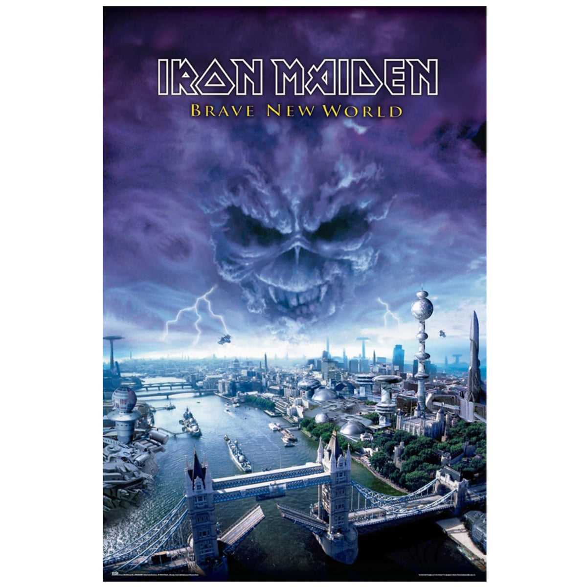 Maxi Poster Rock: Iron Maiden (Brave New World) Locandina dell'Album Rock Vinile da Parete Incorniciabile 91x61 cm