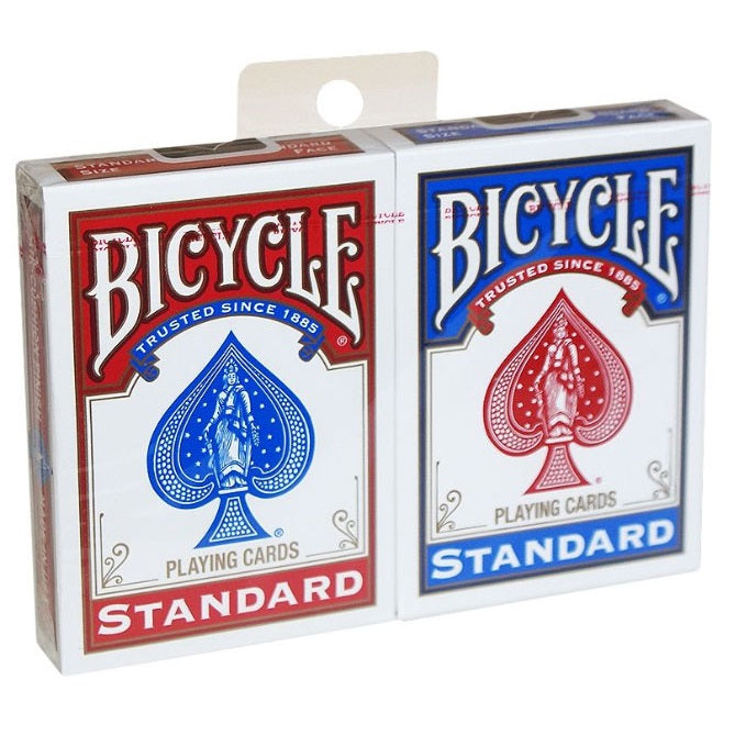 Bicycle - Pack 2 Mazzi Standard Rosso e Blu Index - Playing Cards - Carte Francesi da Poker, Ramino, Black Jack, Collezione, Magia e Cardistry