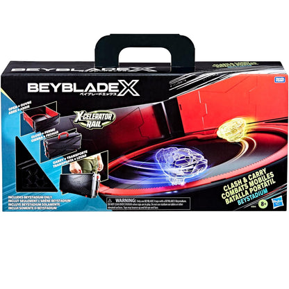 Hasbro - Beyblade X  Beystadium (Clash and Carry) Spring Stadium Arena Portatile
