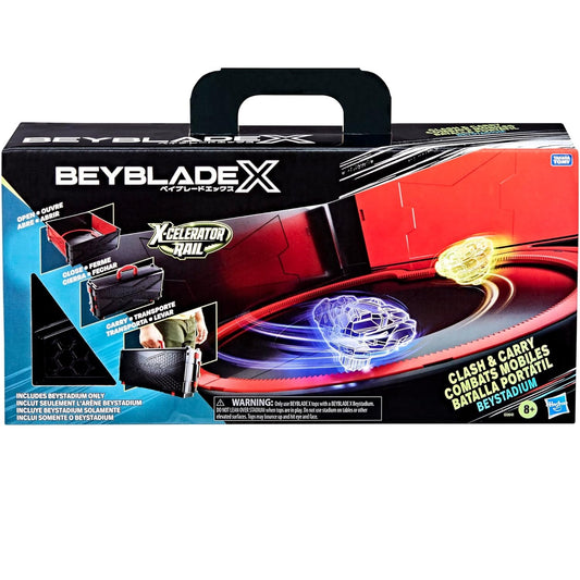 Hasbro - Beyblade X  Beystadium (Clash and Carry) Spring Stadium Arena Portatile