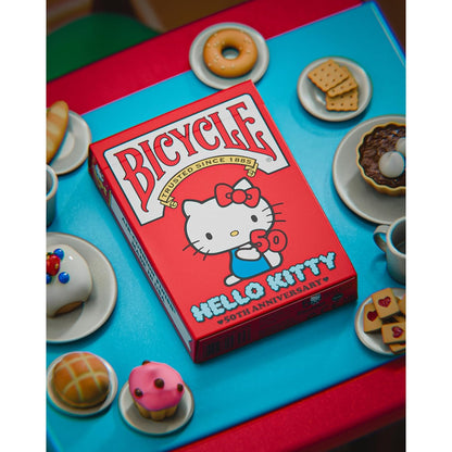 Bicycle - Hello Kitty (50th Anniversary) Sanrio - Playing Cards - Mazzo di Carte da Collezione, Poker, Magia e Cardistry basato sul famoso Anime Manga Giapponese