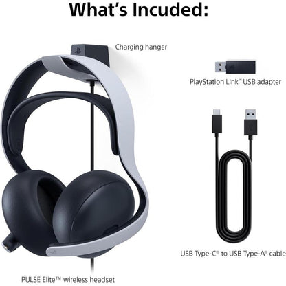 Sony Pulse Elite Playstation 5 Cuffie Wireless Con Microfono Ps5 Headset (White)