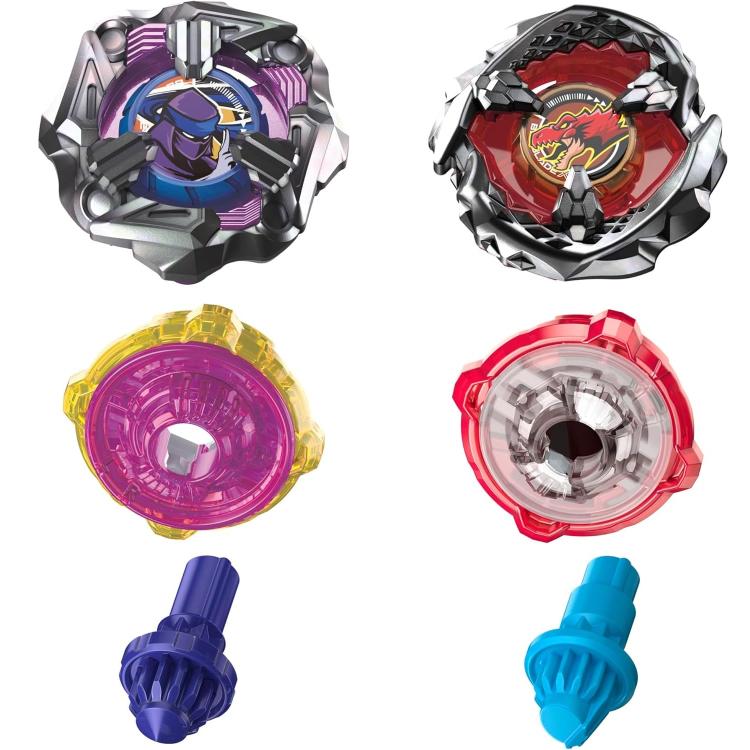 Hasbro - Beyblade X (Conf 2 Trottole) Beat Tyranno 4-70Q Vs Knife Shinobi 4-80Hn