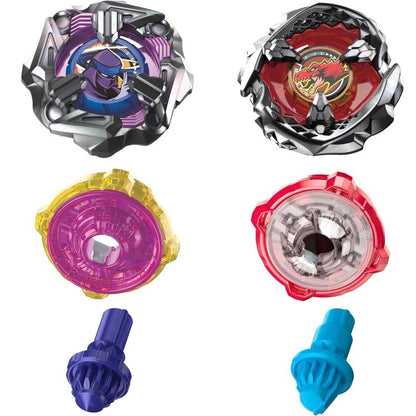 Hasbro - Beyblade X (Conf 2 Trottole) Beat Tyranno 4-70Q Vs Knife Shinobi 4-80Hn