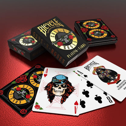 Bicycle - Rock (Guns N' Roses) Playing Cards - Mazzo di Carte da Collezione, Poker, Magia e Cardistry basato sul famoso gruppo Musicale Rockstar