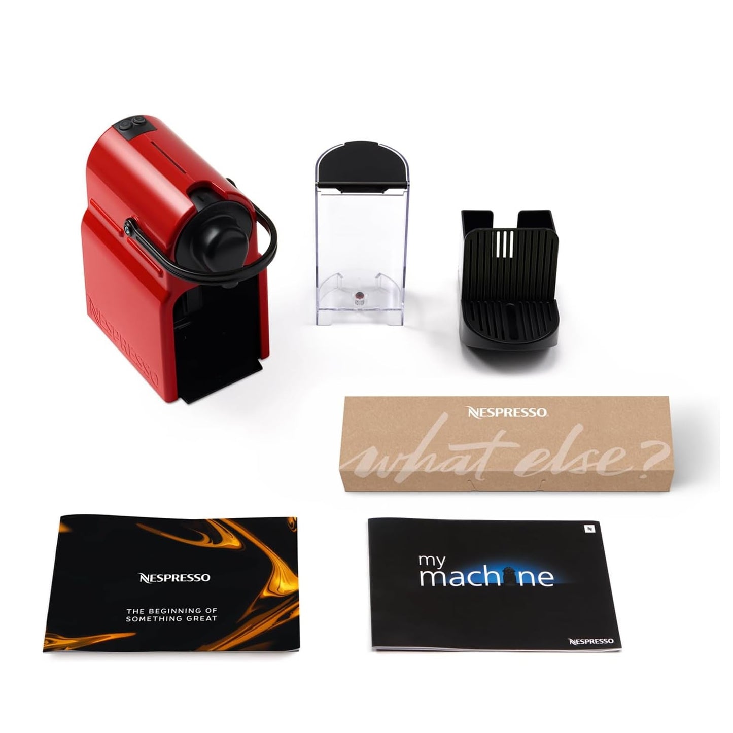 De'Longhi Inissia XN1005 Macchina da Caffè Espresso Regolabile a Capsule Nespresso - Rosso (Ruby Red)