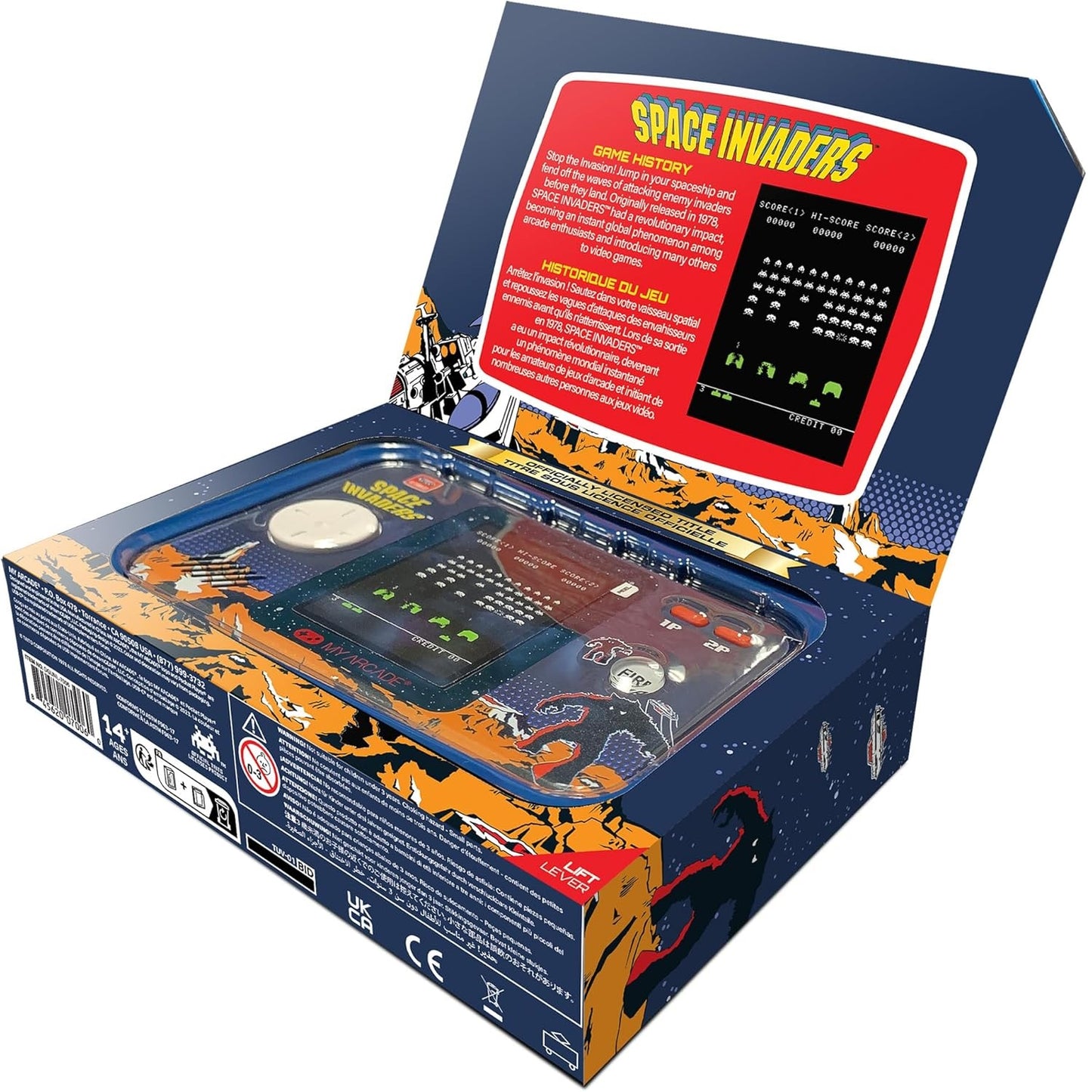 My Arcade Portable Pocket Player Pro (Space Invaders™) Console Portatile Retro Game Taitronics