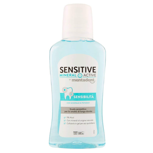 Mentadent Collutorio Sensitive Mineral Active Protezione Sensibilità Denti 300ml