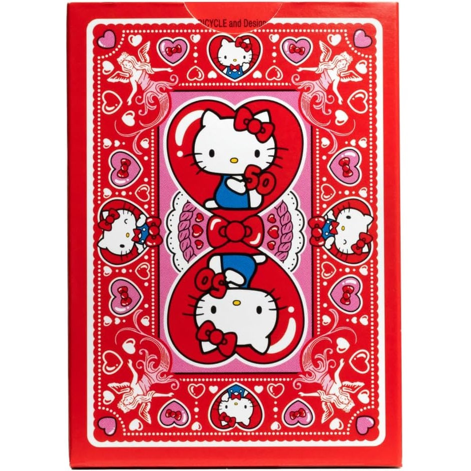 Bicycle - Hello Kitty (50th Anniversary) Sanrio - Playing Cards - Mazzo di Carte da Collezione, Poker, Magia e Cardistry basato sul famoso Anime Manga Giapponese