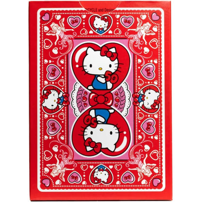 Bicycle - Hello Kitty (50th Anniversary) Sanrio - Playing Cards - Mazzo di Carte da Collezione, Poker, Magia e Cardistry basato sul famoso Anime Manga Giapponese
