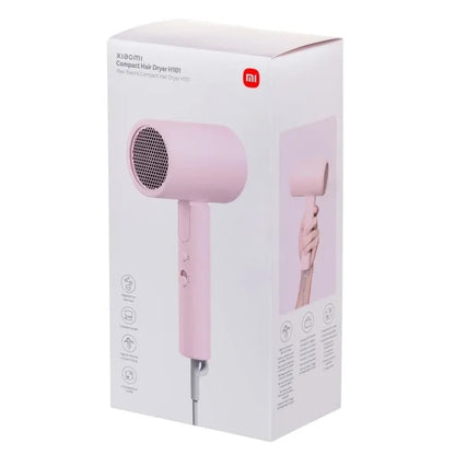 Xiaomi Asciugacapelli Compact Hair Dryer H101 1600W - Pieghevole e Potente - Phon da Viaggio, con Diffusore per styling, 2 livelli di Riscaldamento e Potenza - Pink/Rosa