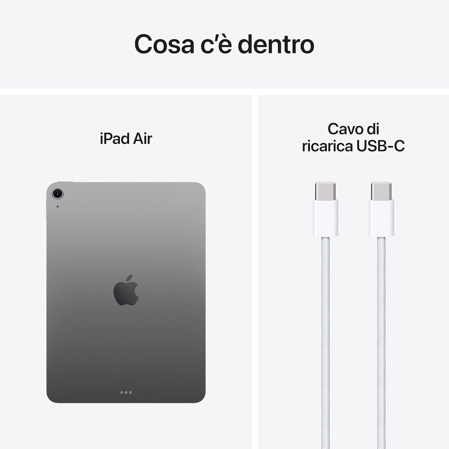 Apple iPad Air 2025 7Gen 11" 128 GB M3 Sideral Grey ITA MC9W4TY/A (Grigio siderale)