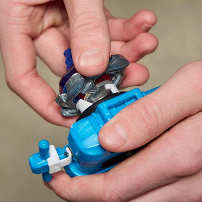 Hasbro - Beyblade X -Lanciatore Deluxe Launcher Roosevelt - Cobalt Dragoon 2-60C