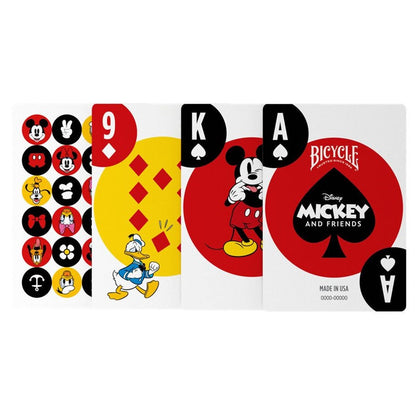 Bicycle - Disney (Mickey and Friends) Playing Cards - Mazzo di Carte da Collezione, Poker, Magia e Cardistry basato sui famoso film di Animzione Disney (Topolino)