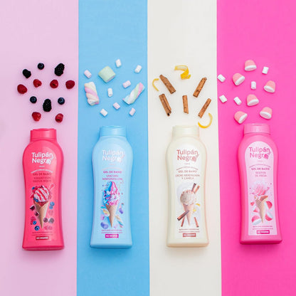 Tulipan Negro Shower Gel Bagno Doccia (Besitos alla Fragola) Bagnoschiuma 650ML