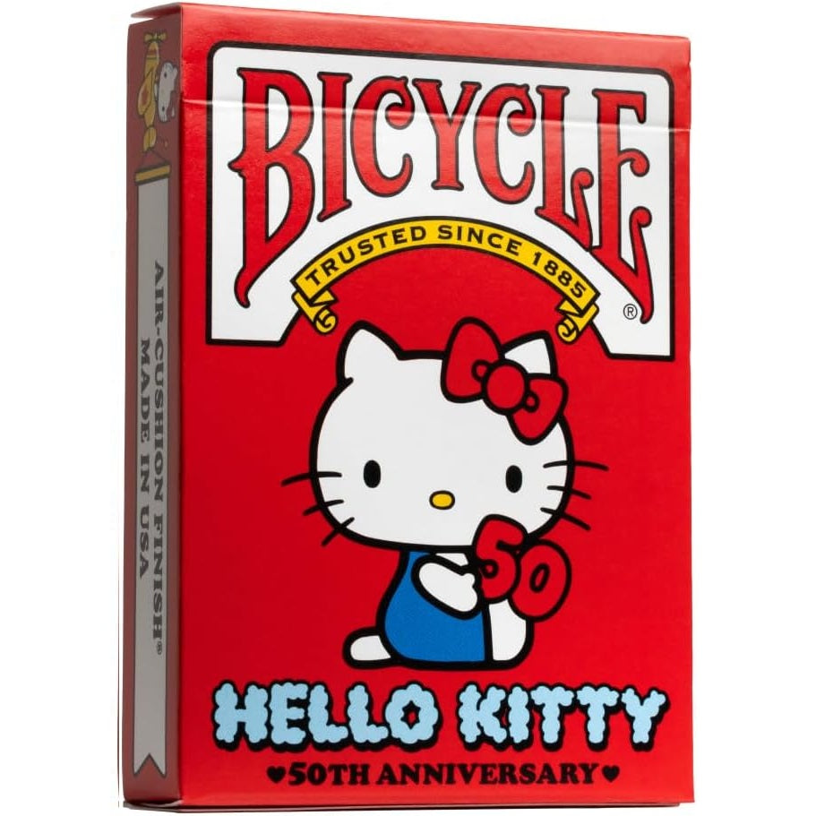 Bicycle - Hello Kitty (50th Anniversary) Sanrio - Playing Cards - Mazzo di Carte da Collezione, Poker, Magia e Cardistry basato sul famoso Anime Manga Giapponese