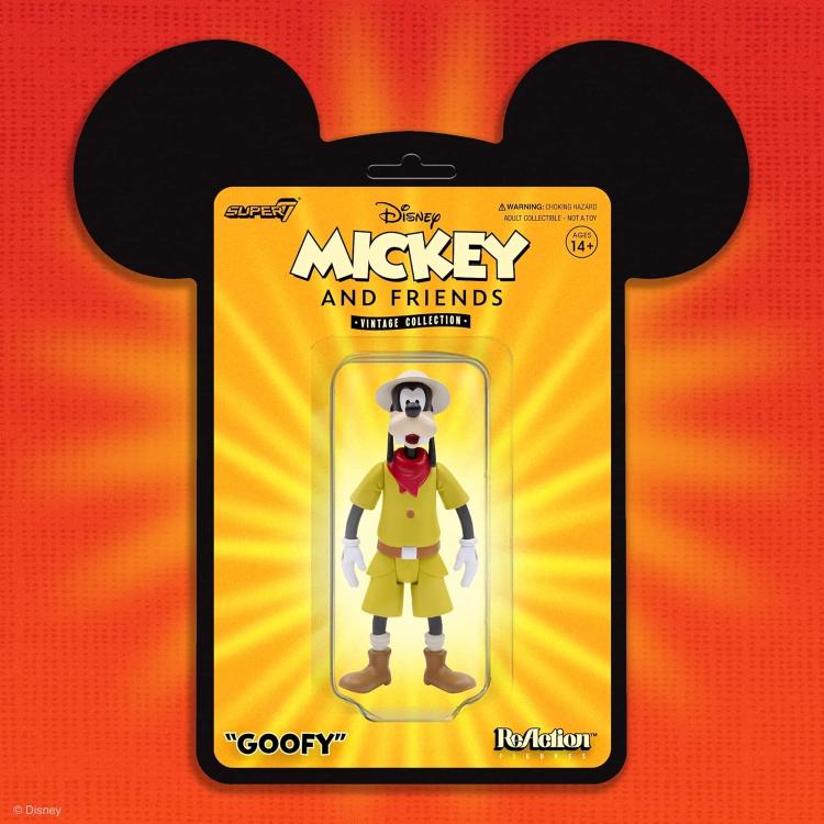 Super7 Disney Mickey & Friends Pippo "Goofy" Action Reaction Figure Topolino 9Cm