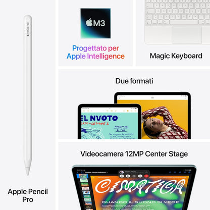 Apple iPad Air 2025 7Gen 11" 128 GB M3 Sideral Grey ITA MC9W4TY/A (Grigio siderale)