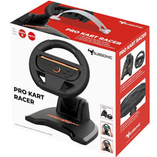 SUBSONIC - Volante da corsa Pro Kart Racer per Joy-Con Nintendo Switch e Switch 2 - Volante pieghevole con supporto e ventosa compatibile con Joycon Switch e Switch 2 - Nero