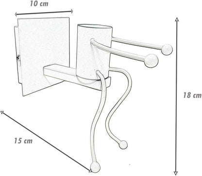 Universo - Applique da Parete Decorativo a Forma di Omino - Lampada da Muro in Metallo con Attacco E27 per Arredo Casa Soggiorno Ingresso (Omino Seduto Nero)