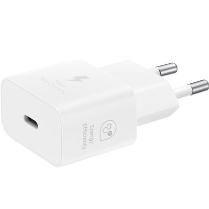 Samsung EP-T2510X Caricatore Originale da 25W, Porta USB-C (con Cavo), Bianco