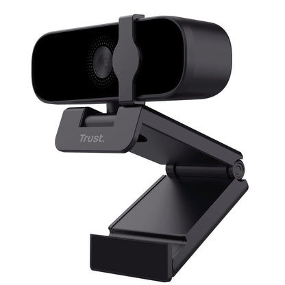 Trust Tanor 1080p Webcam PC con Microfono, Web Camera PC USB con Filtro Privacy, Fuoco Fisso 30 FPS, Plastica Riciclata 85%, Videocamera Full HD per Laptop Desktop Mac Windows Skype Zoom Teams