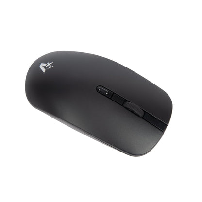 VulTech KM-811W Kit Tastiera e Mouse Wireless con Clic Silenziosi, Layout Italiano QWERTY Compatta, Tastierino Numerico, 12 Tasti Multimediali, Protezione Liquidi,PC/Mac/Linux - Nero