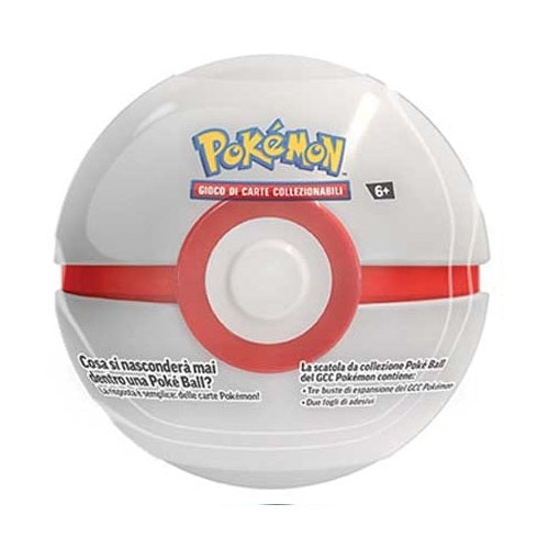 Pokemon Poké Ball Tin (Best Of 2021) Tgc Gcc Carte Ita (Sfera A24 Bianca/Rossa)