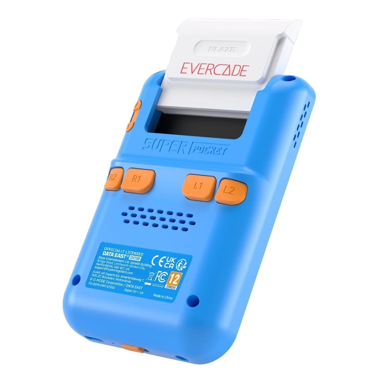 Super Pocket (Data East® Edition) - Console Portatile con 18 giochi Arceda classici