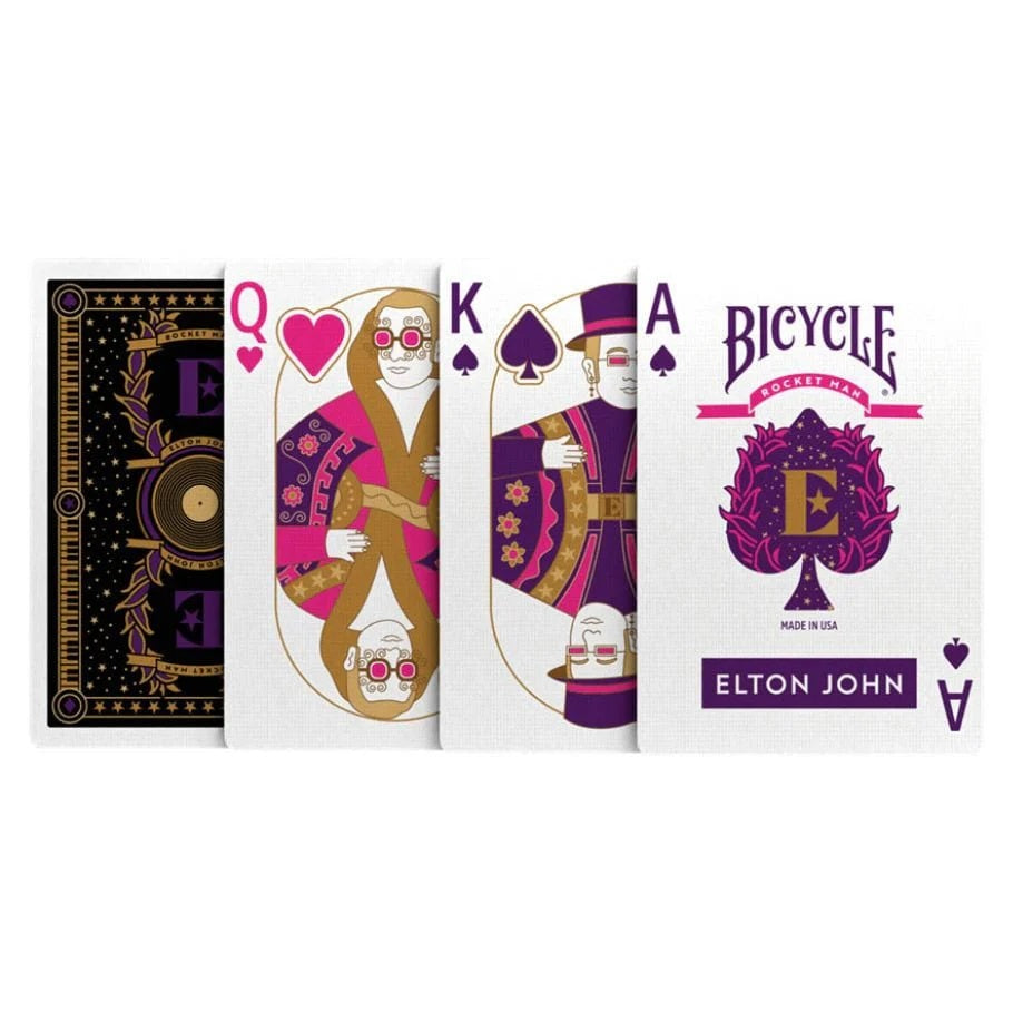 Bicycle - Rock (Elton John Europe) Playing Cards - Mazzo di Carte da Collezione, Poker, Magia e Cardistry basato sul famoso Cantante Rockstar