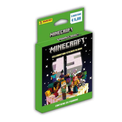 Panini Minecraft Celebration Pack 5 Bustine Da 5 Figurine 25 Sticker Per Album