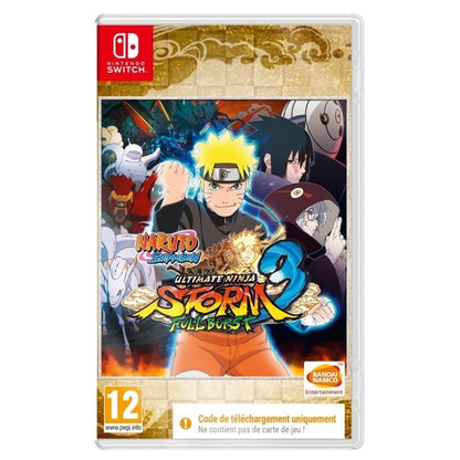 Naruto Shippuden UNS3 (BUNDLE) Videogioco Ultimate Ninja Storm 3 Full Burst Edition (Code in a Box) + Borsa Custodia per Nintendo Switch / Lite / OLED
