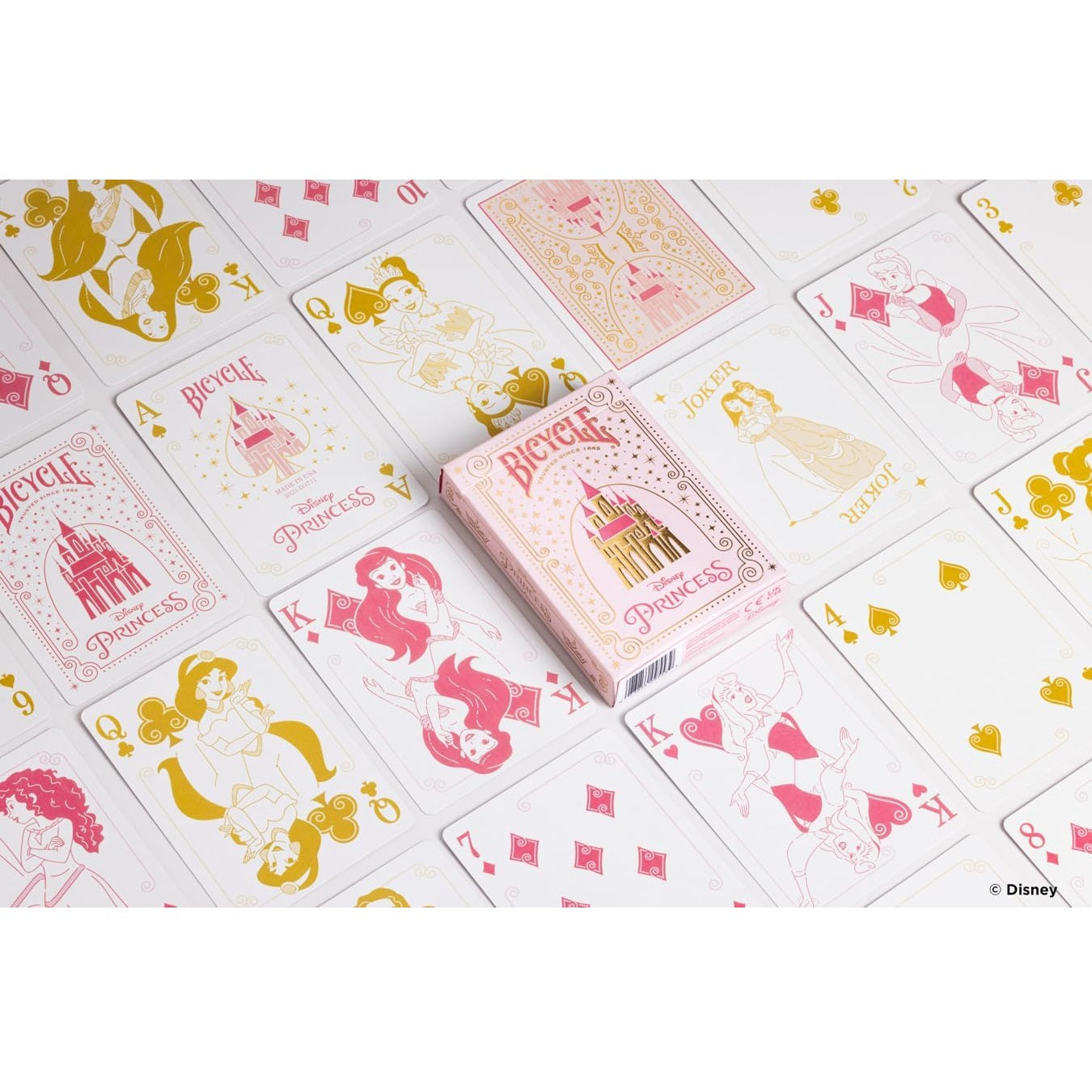 Bicycle - Disney (Princess Pink and Navy) Playing Cards - Mazzo di Carte da Collezione, Poker, Magia e Cardistry basato sul famoso film di Animzione Disney Principesse (1 Mazzo RANDOM)