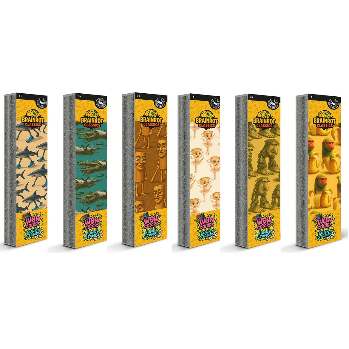 BRAINROT Classics - Colors & Funky Stamps Pennerelli Stampi (bombardilo Cocodrilo) 3+ Giotto Fila Made in Italy Set Regalo Bambini Natale Pasqua