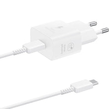 Samsung EP-T2510X Caricatore Originale da 25W, Porta USB-C - Caricabatterie (con Cavo), Bianco